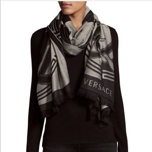 Authentic Versace silk long scarf